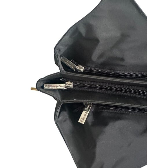 VALENTINO ROSSA Black Brown Logo Shoulder Tote Bag - Picture 9 of 11